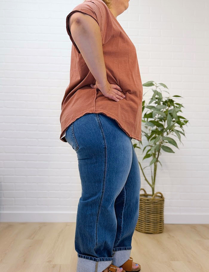 Curvy Hr Wide Leg Denim
