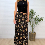 Floral Slip On Skirt