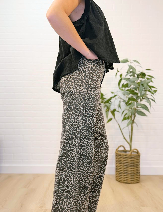 Leopard Print Denim