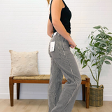 Hr Loose Fit Striped Denim