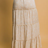 Floral Tiered Maxi Skirt