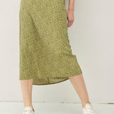 Print Elastic Waist Midi Skirt
