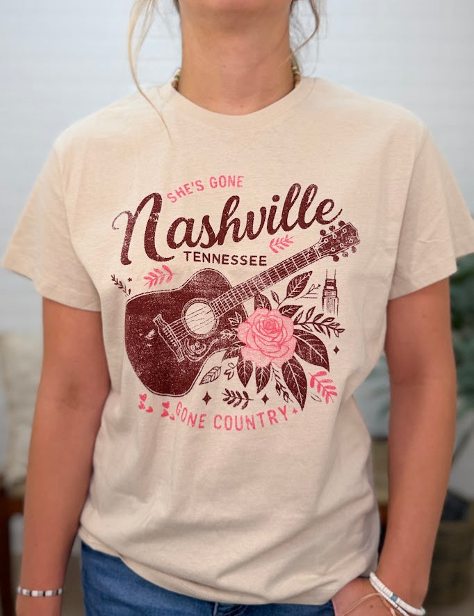 She's Gone Country Nashville Graphic Tee