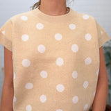 Polka Dot Knit Sleeveless Top