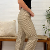 Gingham Barrel Pants