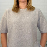 Short Sleeve Round Neck Oversized Soft Modal Scuba Knit Top