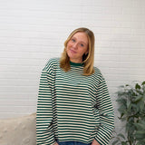 Oversized Stripe Long Sleeve Top