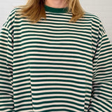 Oversized Stripe Long Sleeve Top