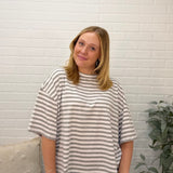 Oversized Stripe Boyfriend Tee