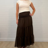 Smocked Maxi Skirt