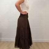 Smocked Maxi Skirt