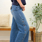 High Rise Wide Leg With Snap Buttons
