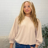 Puff Sleeve French Terry Top