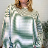 Striped Oversized L/s Knit Top