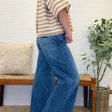 Mid Rise Wide Leg