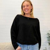 Contrast Trim Long Sleeve Sweater