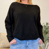 Contrast Trim Long Sleeve Sweater