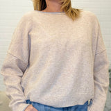 Contrast Trim Long Sleeve Sweater