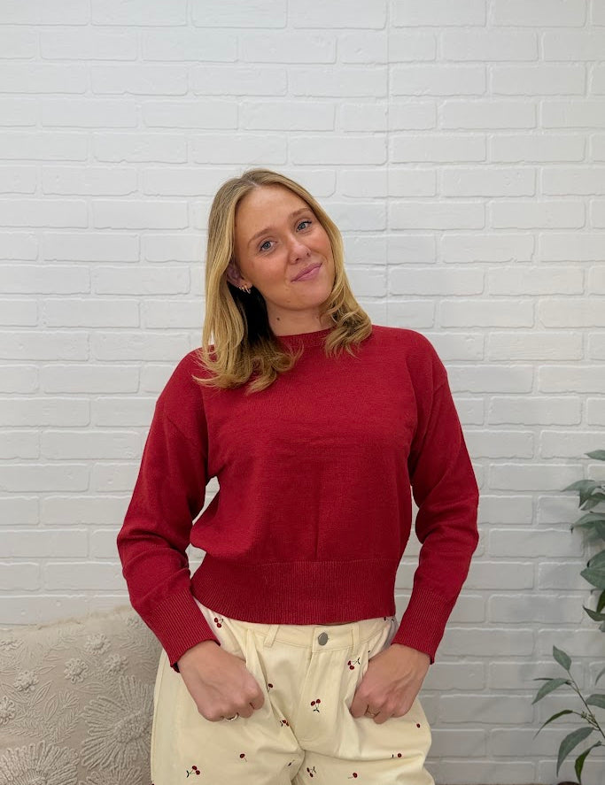 Crew Neck Sweater Top