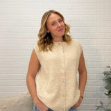 Sleeveless Button-up Sweater Vest