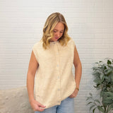 Sleeveless Button-up Sweater Vest