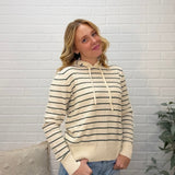 Striped Hooded Top