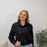 Faux Leather Bomber Jacket