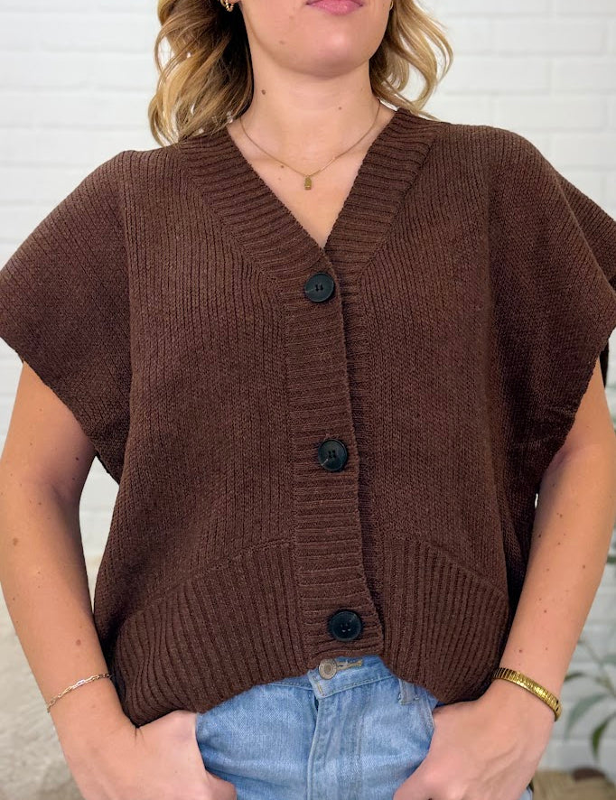 Sleeveless Button Vest