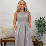 Plaid Smocked Bodice Dress