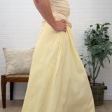 Textured Bodice Cap Sleeve Midi Dress