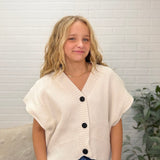 Sleeveless Button Vest