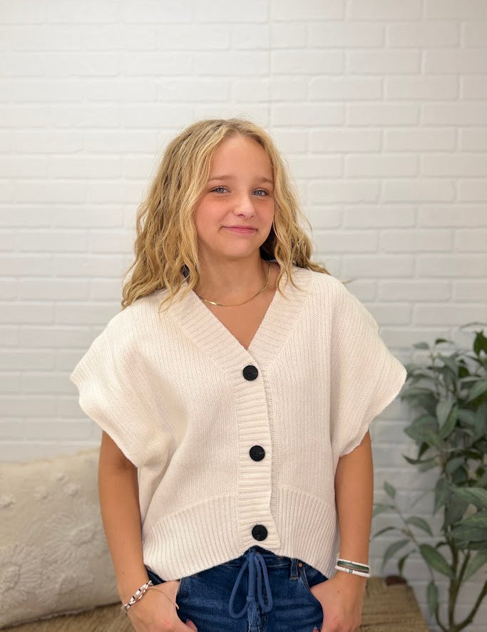 Sleeveless Button Vest
