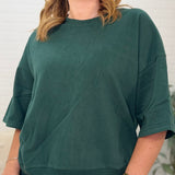 Washed Crew Neck Short Sleeve Top