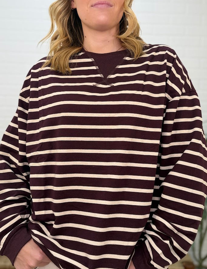 Striped Long Sleeve Pullover