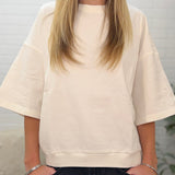 Washed Crew Neck Short Sleeve Top