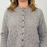 Pointelle Knit Button Front Top