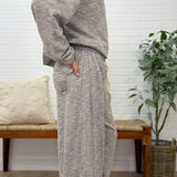 Striped Waist Drawstring Pants