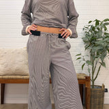 Striped Wide-leg Knit Pants