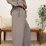Striped Wide-leg Knit Pants