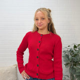 Round Neck Pocket Detail Knit Cardigan