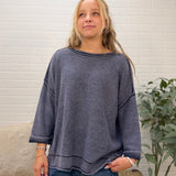 Washed Inverted Seam Sweatshirt