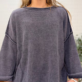 Washed Inverted Seam Sweatshirt