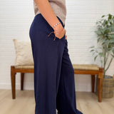 Elastic Waist Side Panel Knit Lounge Pants