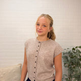 Raw Edge Sleeveless Lightweight Cardigan