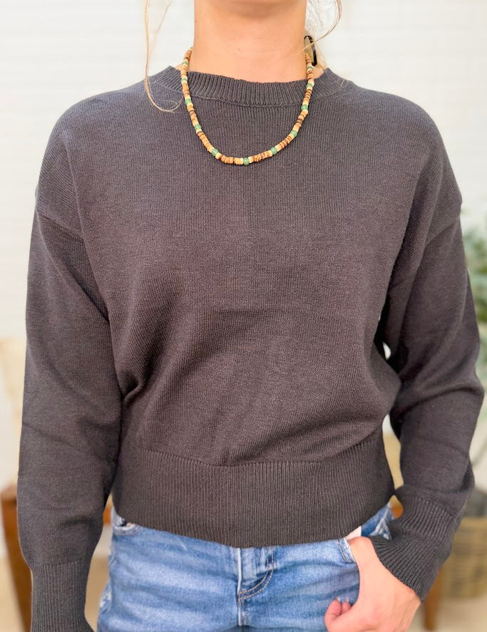 Crew Neck Sweater Top