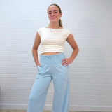 Mineral Washed Smocked Waist Pants