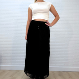 Pleated Detail Chiffon Skirt