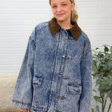 Contrast Collar Denim Jacket