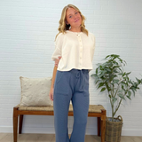 Cloudy Knit Bottoms With Pockets